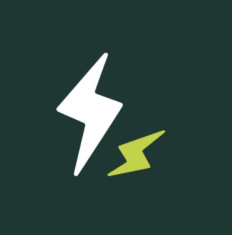 Illustration Blitze dunkelgrün